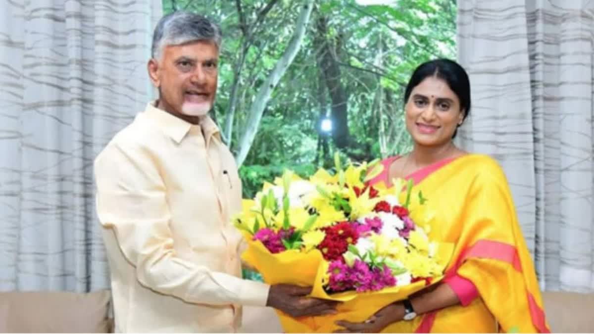 YS Sharmila meets TDP chief Chandrababu Naidu