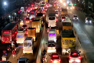heavy traffic in chennai