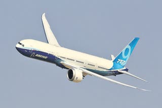 Boeing 777-9 aircraft for Wings India Arrival in Hyderabad on the 16th of this month