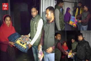 AAMSU distribute blankets among poor people in bongaigaon