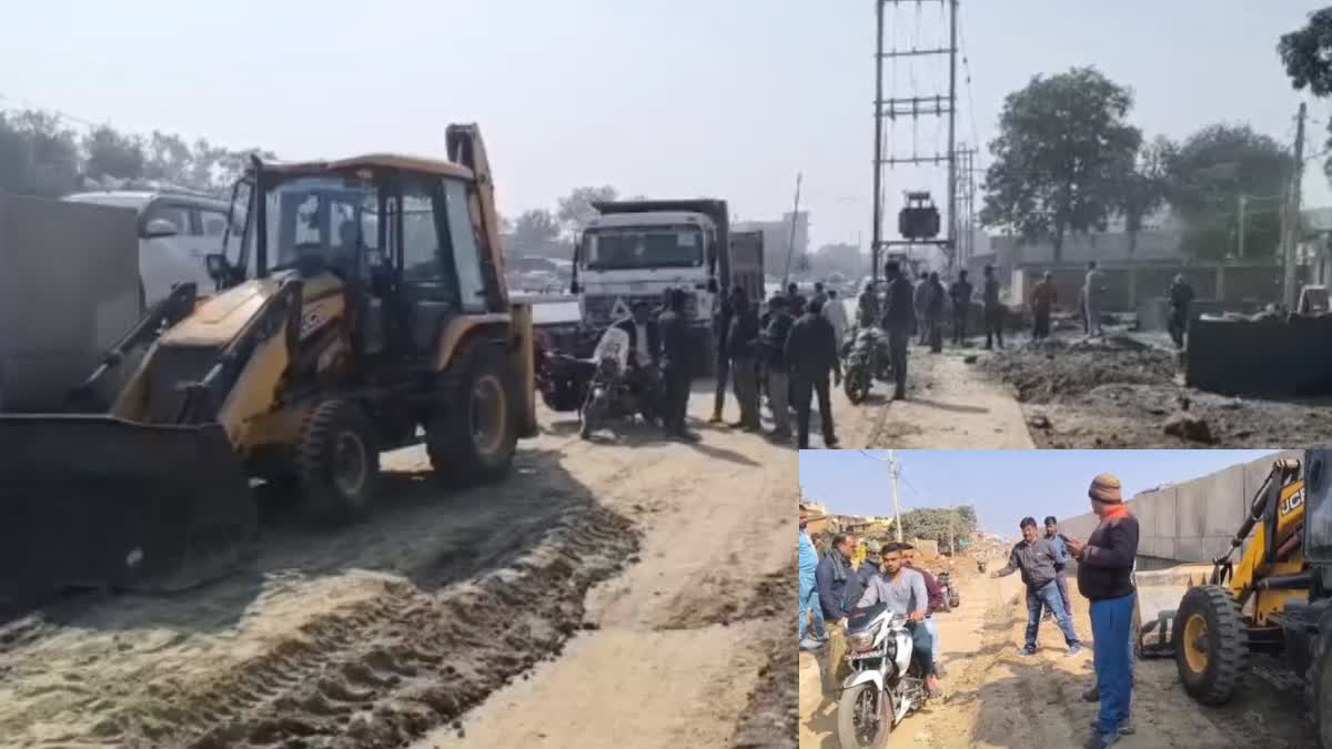 people-are-angry-about-construction-work-of-four-lane-service-road-in-koderma