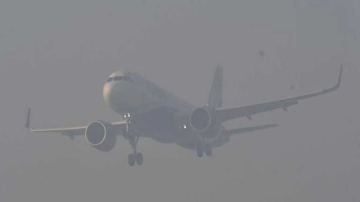 Poor visibility cause by  Boghi Festival burning several Flight cancelled in Chennai