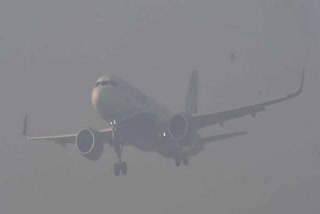 Poor visibility cause by  Boghi Festival burning several Flight cancelled in Chennai