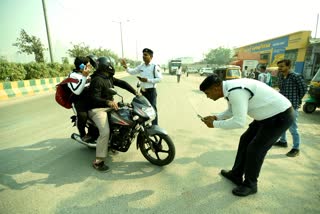 CHALLAN FOR WEARING A BLACK SHIRT