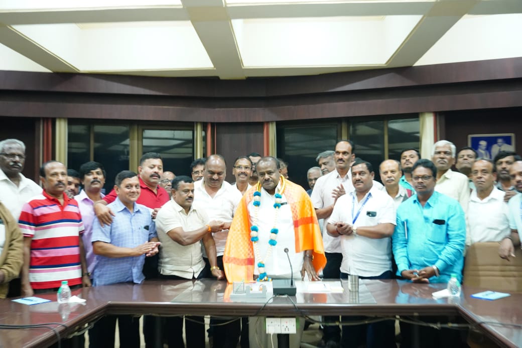 Present and retired employees of HMT submitted a petition to Minister HDK