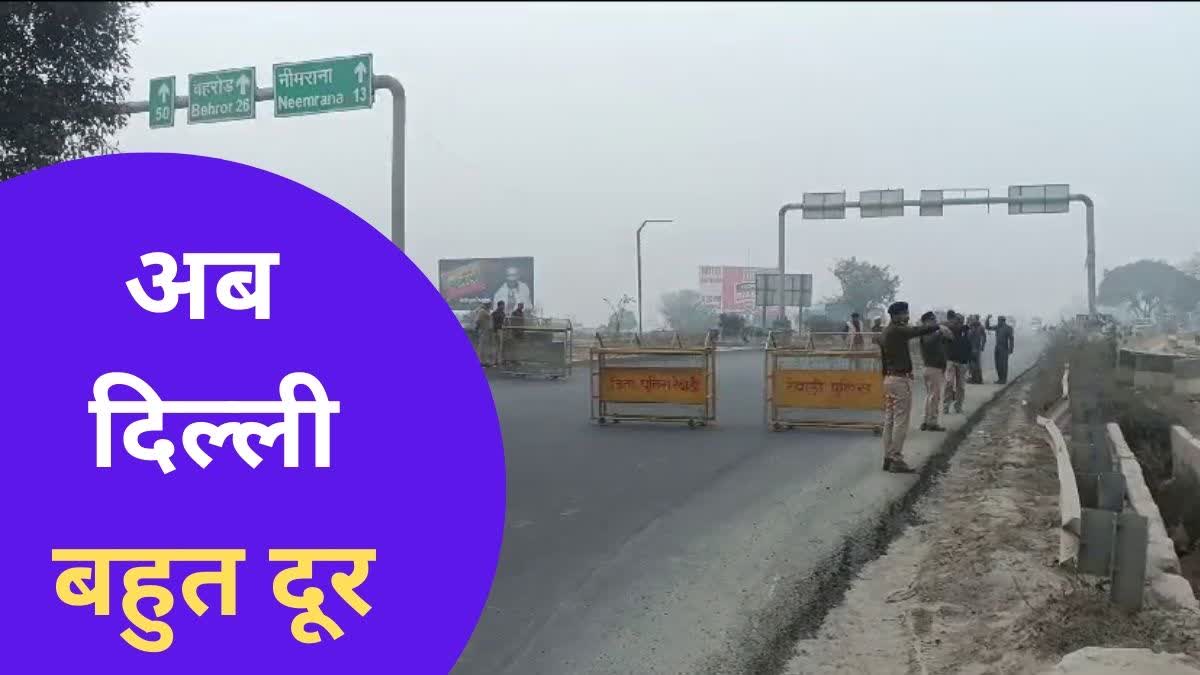 No entry of big vehicles going to Delhi at Behrod border
