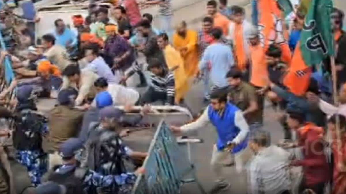 Sandeshkhali Protest: Section 144 Imposed around Basirhat SP Office, BJP Workers Clash with Police