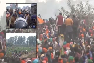 Farmers vs Haryana police Chaos at Shambhu border farmers break barricades several detained