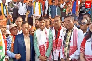 bjp state president Bhabesh Kalita visits majuli