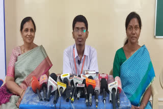 Student Mukund Pratesh press conference