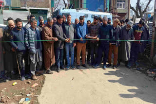 ddc member aripal inaugurates Road for gujjer basti gulshan pora tral