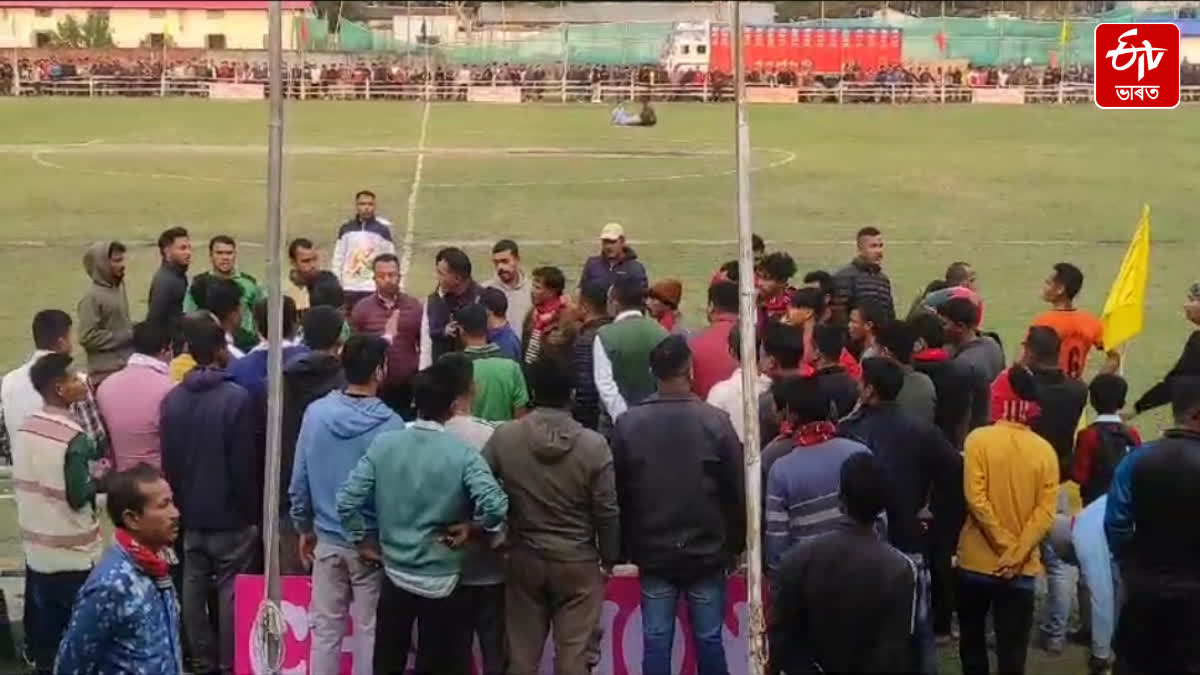 Tense situation in Bordoloi Trophy final football match in Majuli