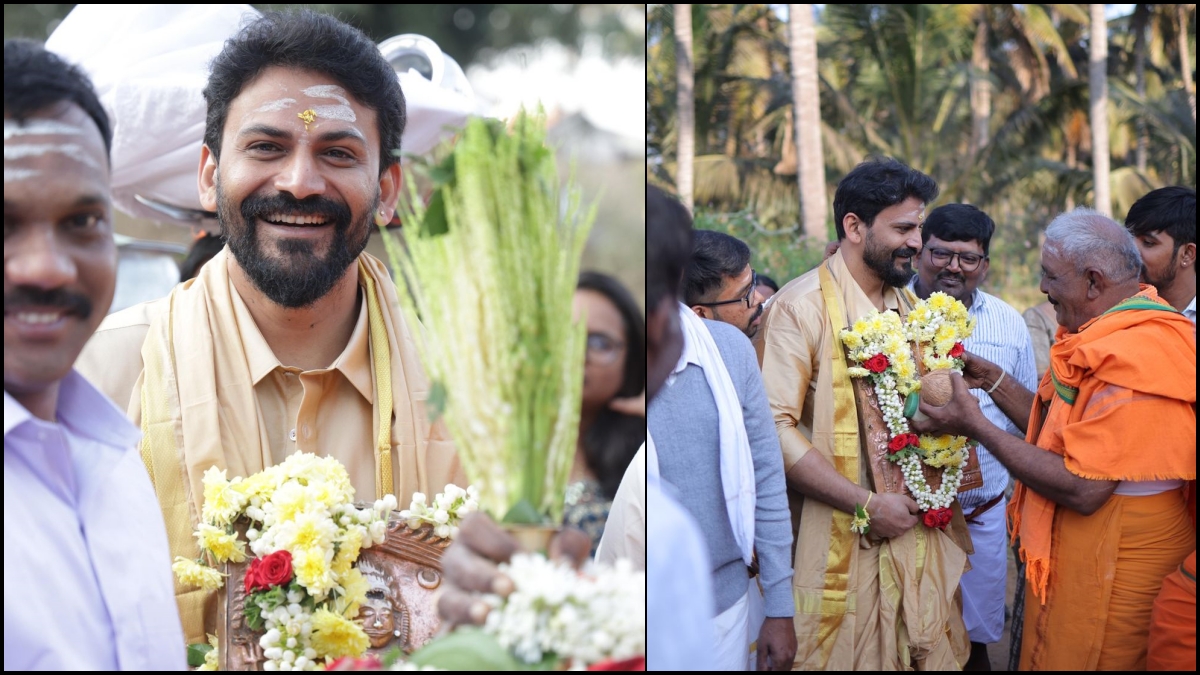 Actor Dali Dhananjay's traditional wedding rituals at his hometown