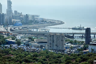 A view of the Haji Ali Coastal Road in Mumbai on Wednesday.