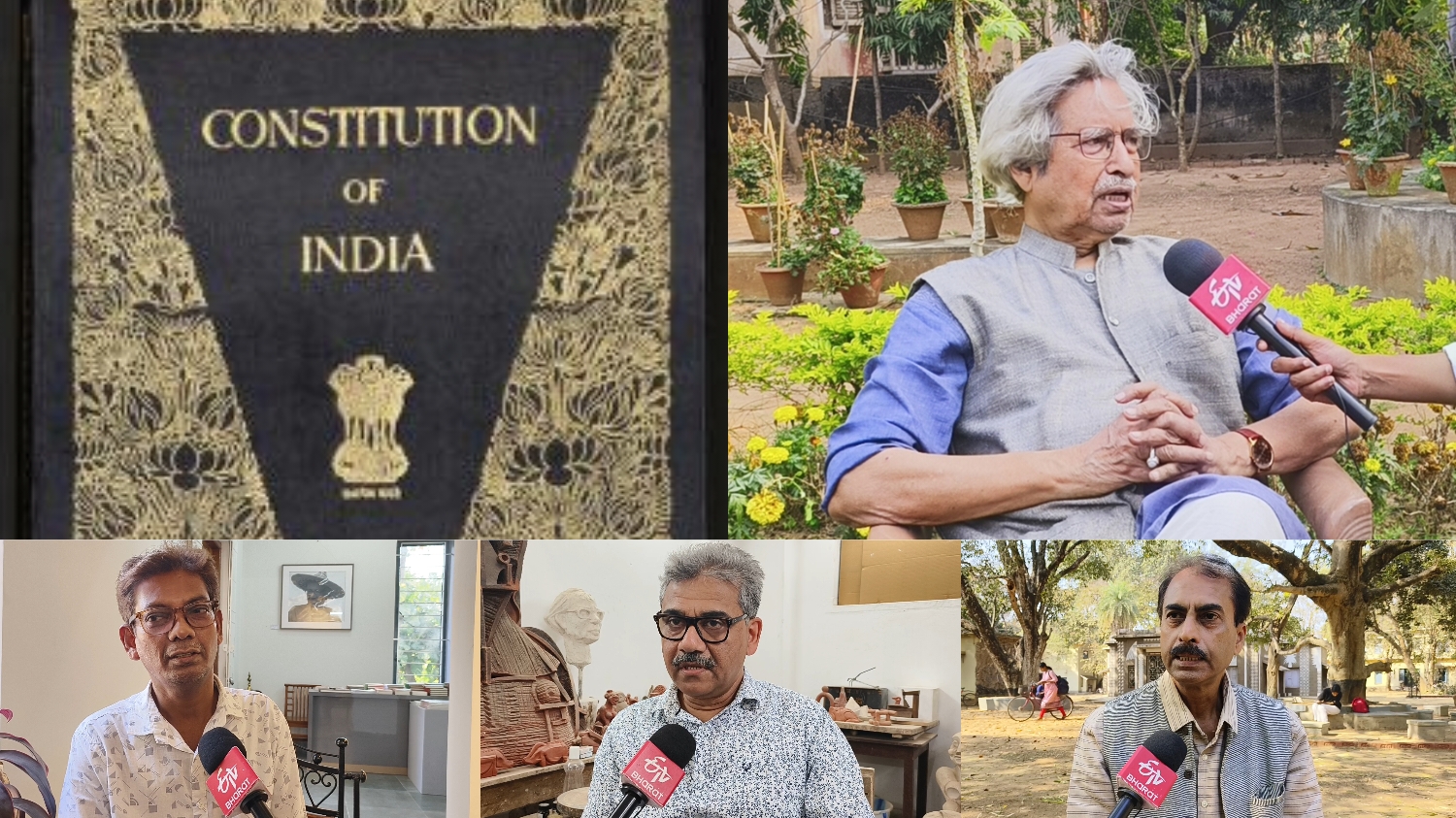 Artist Jogen Chowdhury, Visva-Bharati Professors Miffed Over Exclusion Of Nandalal Bose's Illustrations From Constitution Copies