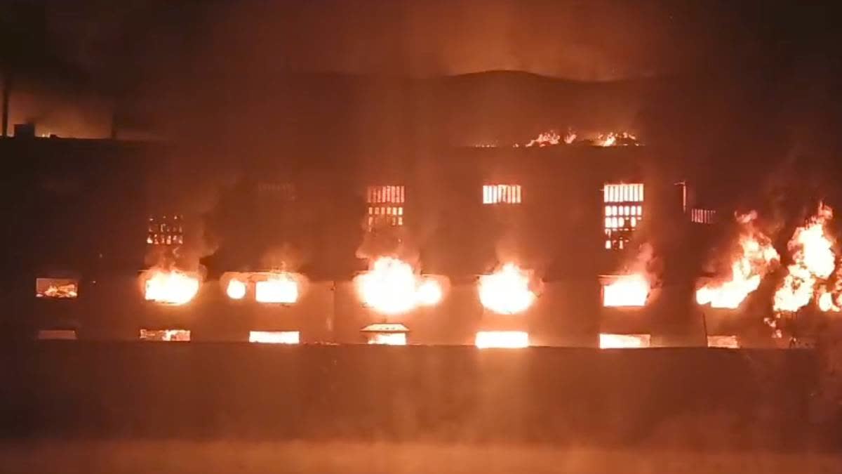 Fire in incense Factory