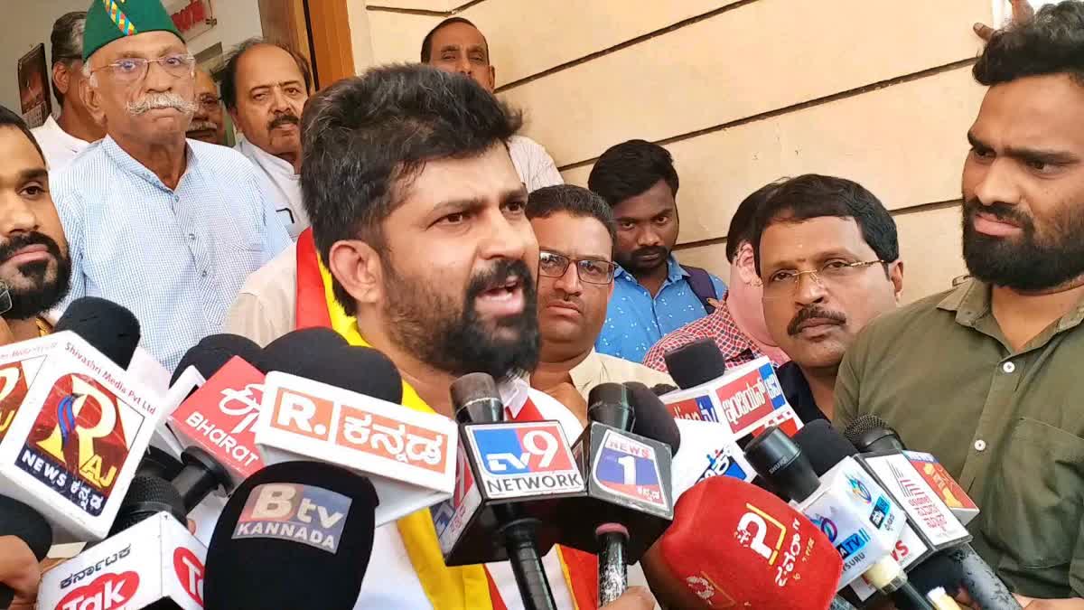 MP Pratap Simha spoke to the media.