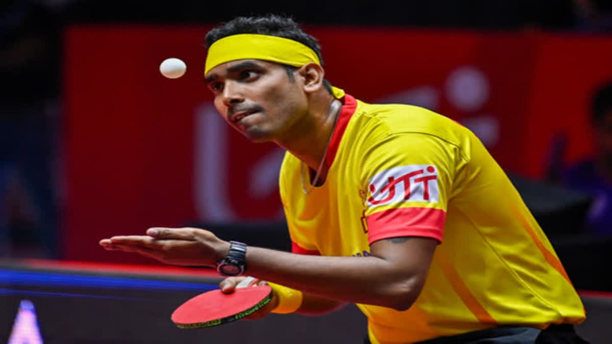 Achanta Sharath Kamal has entered the round of 16 on Wednesday by beating World No.13 Darko Jorgic by 3-1 (8-11, 11-6, 11-8, 11-9) in the Singapore Smash.