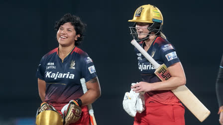 Ellyse Perry bowled the tournament's best spell as she took six scalps and then smashed a dogged 40-run knock to boost Royal Challengers Bangalore to register a dominating seven-wicket victory over Mumbai Indians and advance to the knock stage in the Women's Premier League on Tuesday.