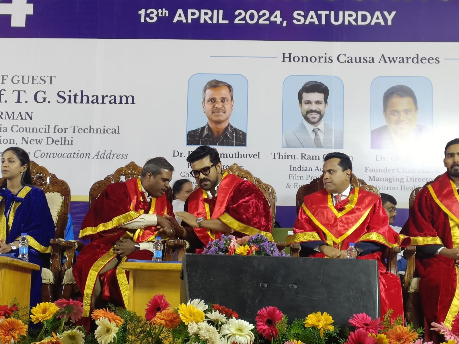 Ram Charan Receives Honorary Doctorate from Chennai's Vels University