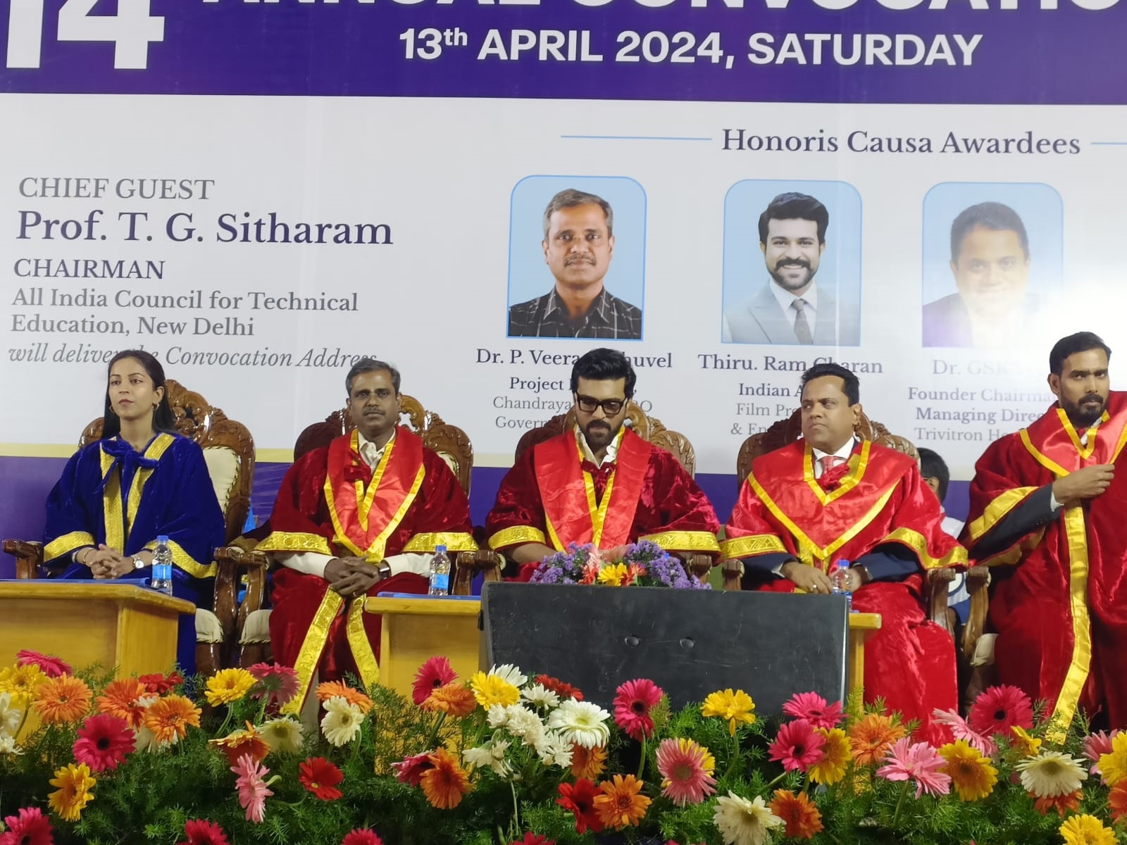 Ram Charan Bestowed with Honorary Doctorate from Chennai's Vels University