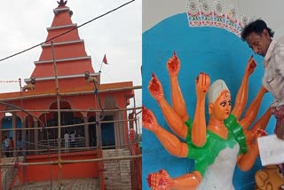 Preparation for Chaiti Durga Puja in Bagodar of Giridih