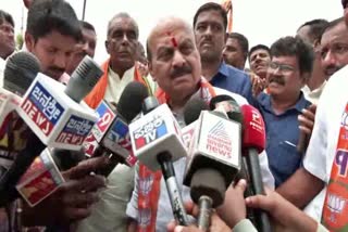 BJP candidate Basavaraj Bommai spoke to the media.