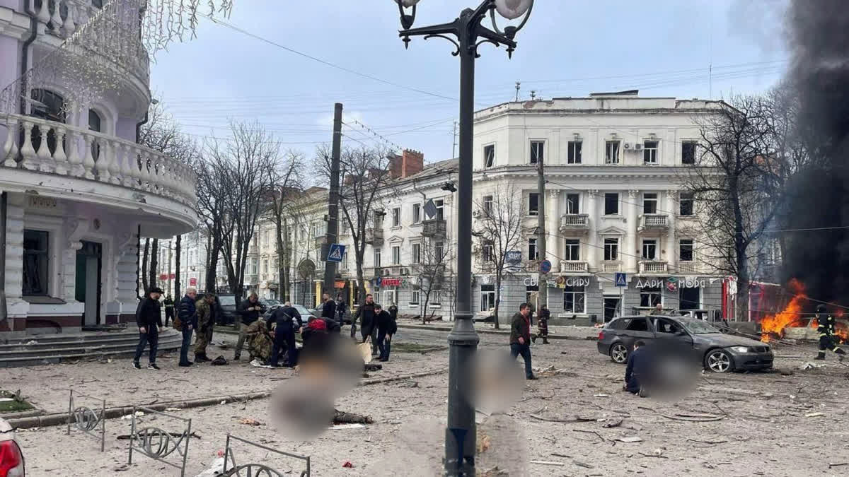 Dozens Killed in Russian missile attack on Sumy Ukraine Zelenskyy Says Only Filthy Scum can act like this