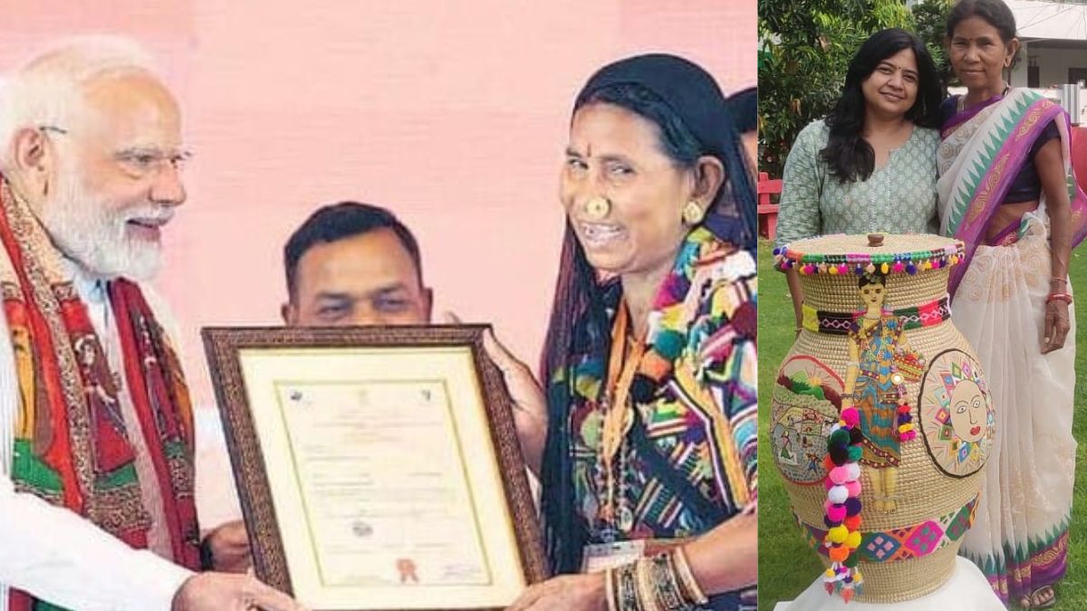 chhiddo-devi-gave-recognition-to-tharu-crafts-of-lakhimpur-pm-modi-also-praised-her