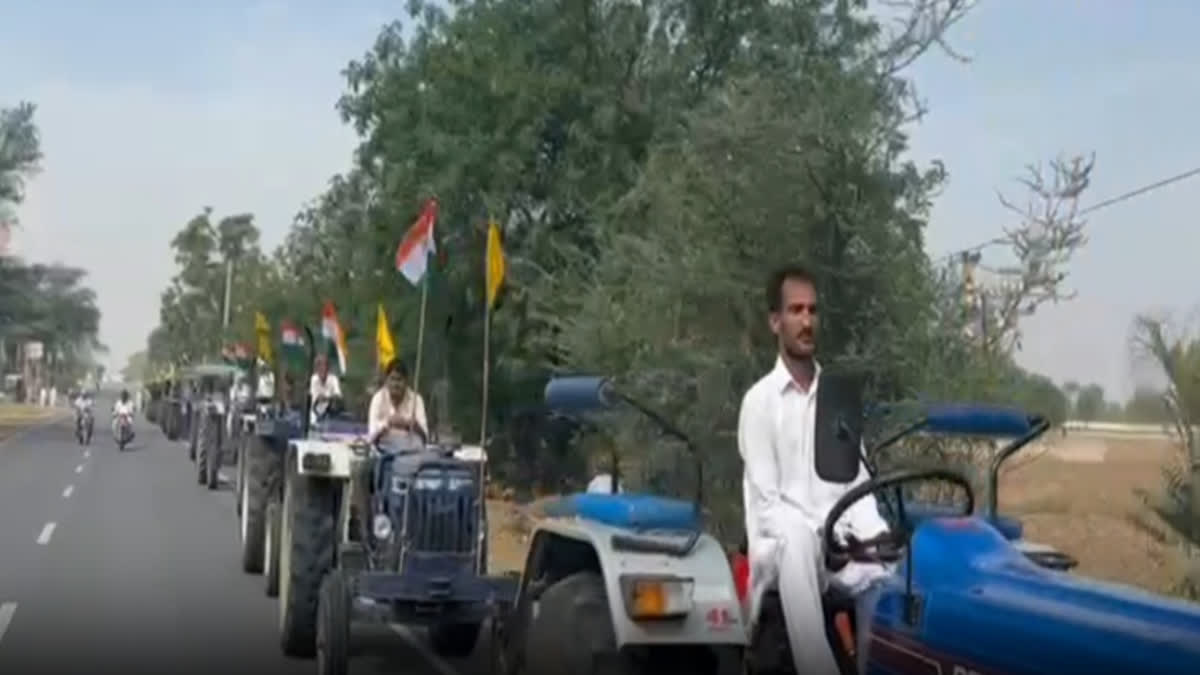 Farmers tractor march in Dadri