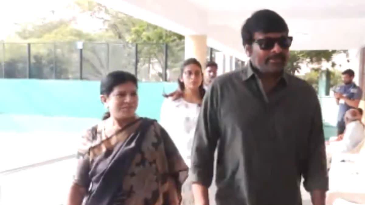 Chiranjeevi Konidela with family