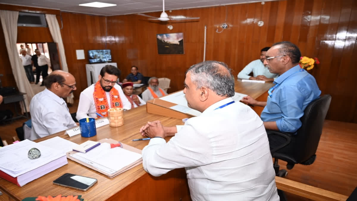 BJP candidate from Hamirpur Anurag Thakur filed his nomination papers on