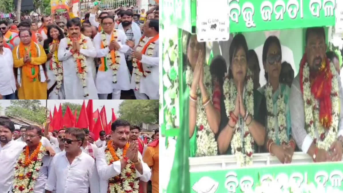 BJD, BJP And Bhanja Sena Candidates File Nominations