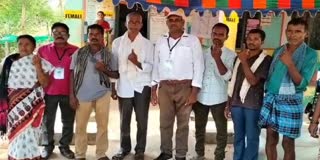 Tribal people voted in Telangana
