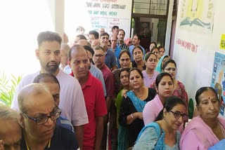 Etv BhStudents got their hands and faces painted as part of the voting awareness campaign for the Lok Sabha Polls, in Patiala on May 8, 2024.(ANI Photo)