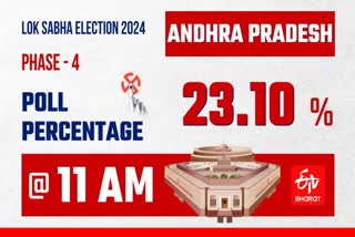 Poll Percentage till 11 AM in Andhra Pradesh Lok Sabha Polls