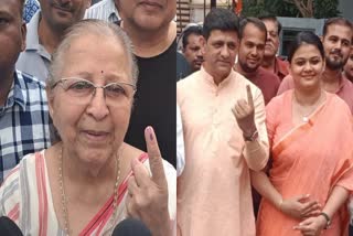 INDORE MAYOR BHARGAVA CAST VOTE