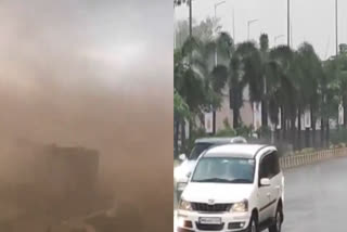 Massive dust storm and rains last parts of Mumbai.