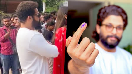 Jr NTR and Allu Arjun cast vote in Lok Sabha Elections 2024