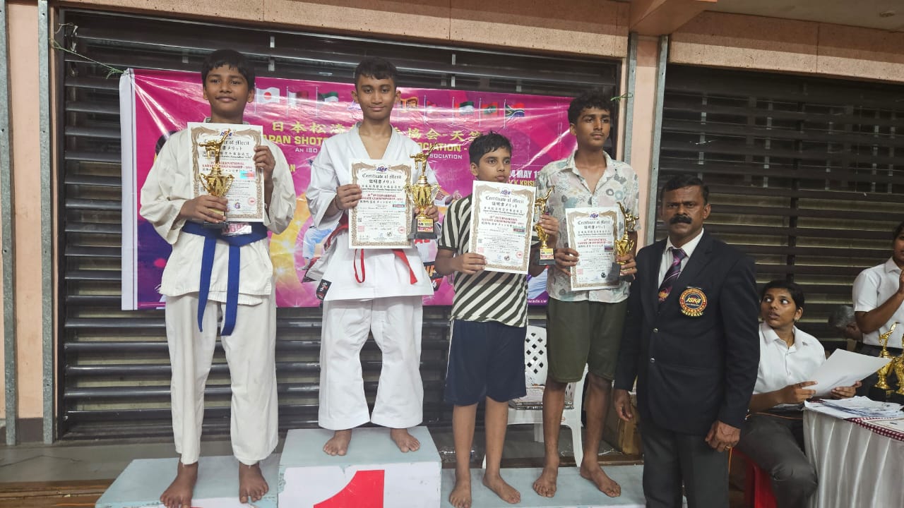 four youths from lakhimpur get medals at international karate Championship in kerala