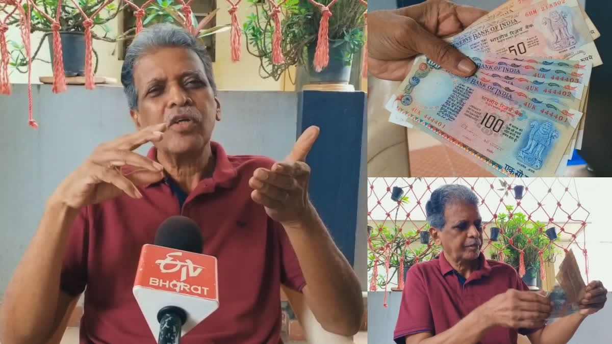 On May 23, he was given back the money—five currencies that were in circulation at the time, each worth ₹100 and ₹50.