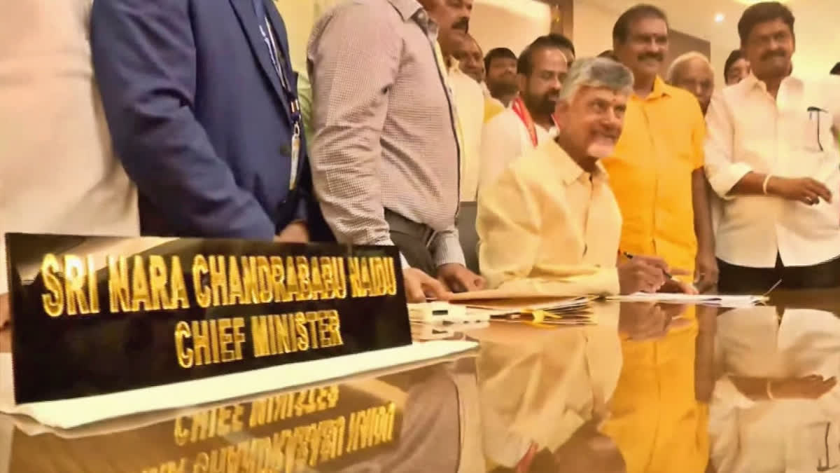 Andhra Pradesh CM Chandrababu Naidu Assumes Office At Secretariat