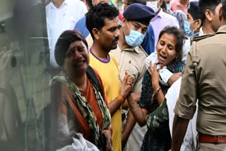 Ahmedabad Air India plane crash relatives waiting for dead bodies of victims at Hospital