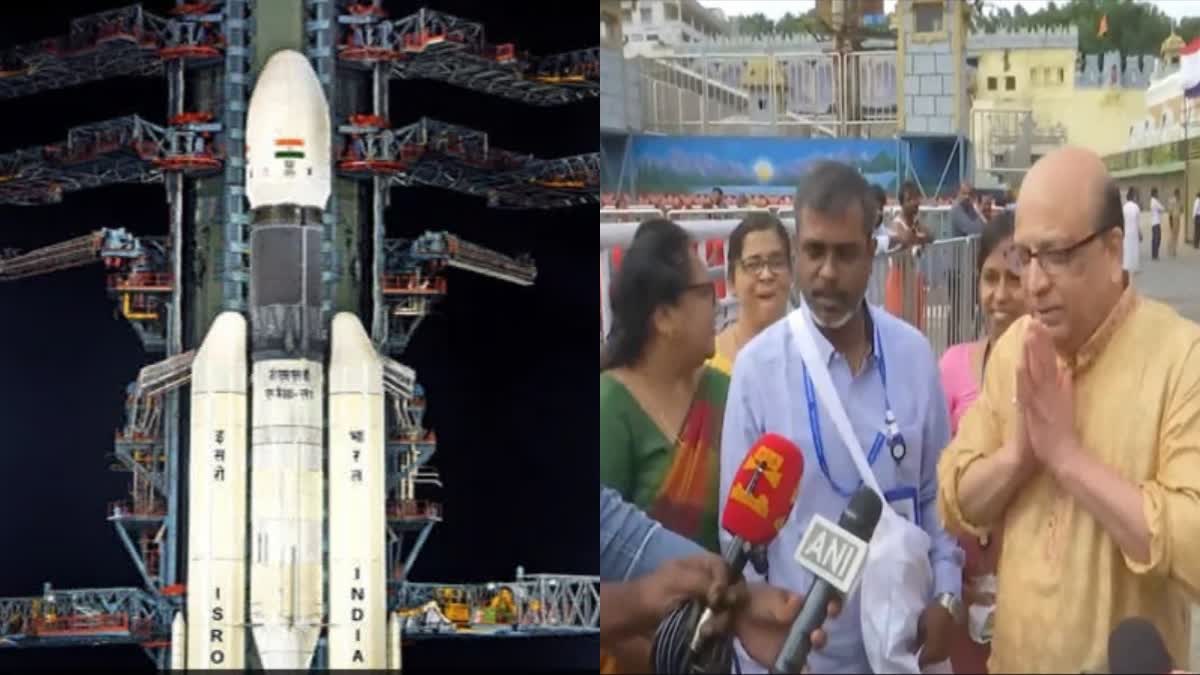 ISRO team with miniature model of Chandrayaan-3 offers prayers at Tirupati temple