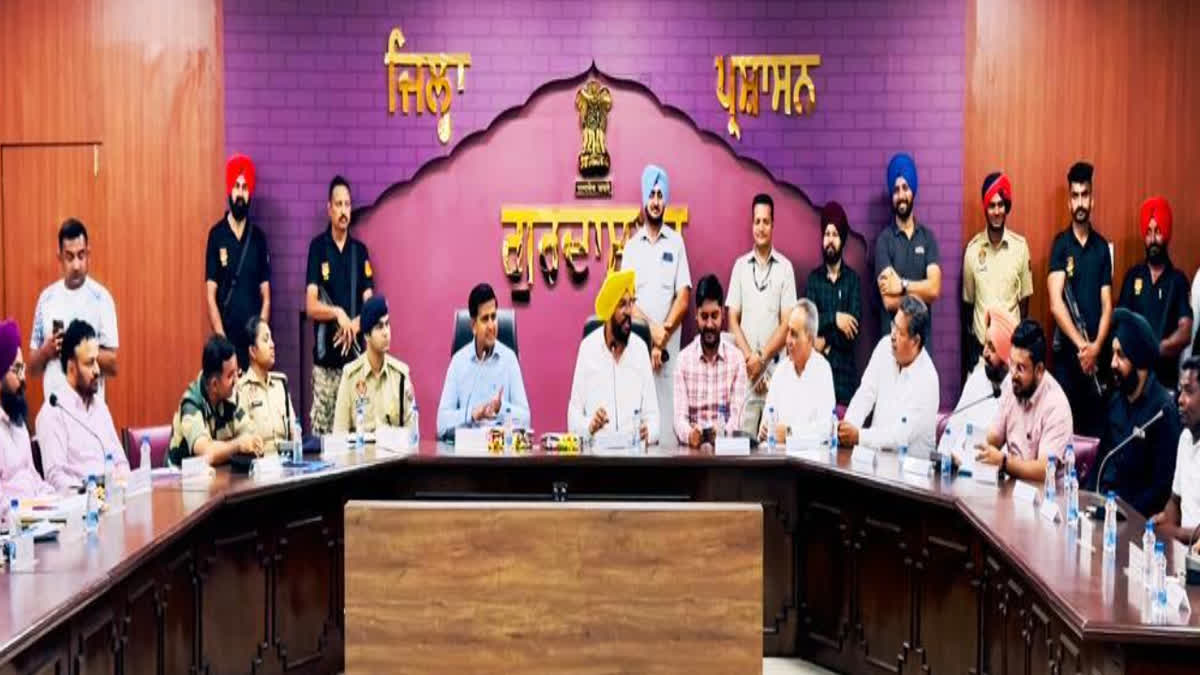 Cabinet Minister Kuldeep Singh Dhaliwal held a review meeting on flood prevention arrangements in district Gurdaspur
