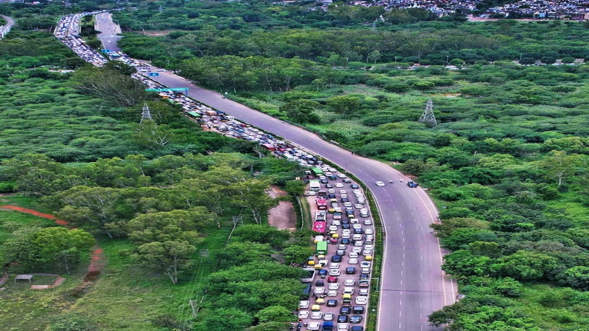 Heavy jam in Chandigarh