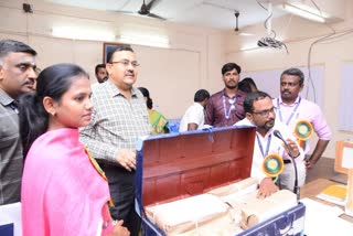 Counting of postal ballots has started at Tenkasi Revenue Commissioner office