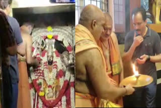 ISRO team  Chandrayaan 3 offers prayers at Tirupati temple  Chandrayaan 3  ചന്ദ്രയാന്‍ മിനിയേച്ചറിന്‍റെ പൂജ  ക്ഷേത്രത്തില്‍ ചന്ദ്രയാന്‍ മിനിയേച്ചറിന്‍റെ പൂജ  തിരുപ്പതി ക്ഷേത്രം ചന്ദ്രയാന്‍ മിനിയേച്ചര്‍ പൂജ