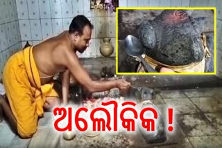 Nandi idol drinks water in Balasore