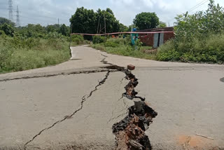 Kulti Road Cracks ETV BHARAT